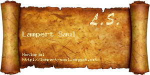 Lampert Saul névjegykártya